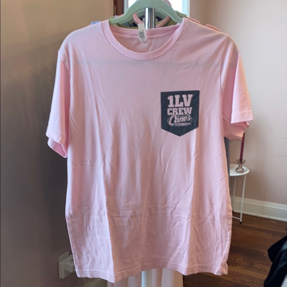 Bella Canvas Light Pink Crew Tee with Pocket